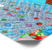 Kat's eerste kerstboom hoofdvaas Santa Claus Poster (Hoek)