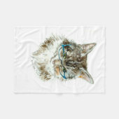 Kat's Eye Maine Coon Cat Fleece Blanket, Small Deken (Voorkant (Horizontaal))
