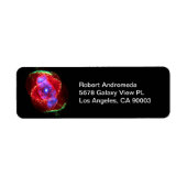 Kat's Eye Nebula NGC 6543 Optisch composiet, ZGOS Etiket (Voorkant)