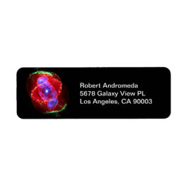 Kat's Eye Nebula NGC 6543 Optisch composiet, ZGOS Etiket