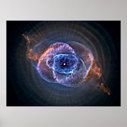 Kat's Eye Nebula (NGC 6543) Spherical Bubble, ZGOS Poster (Voorkant)