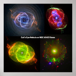 Kat's Eye Nebula of NGC 6543 Uitzichten, ZGOS Poster