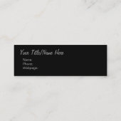 Kat's Eyes Profile Kaarten Mini Visitekaartje (Achterkant)