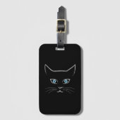 Kat's gezicht bagagelabel (Voorkant (verticaal))