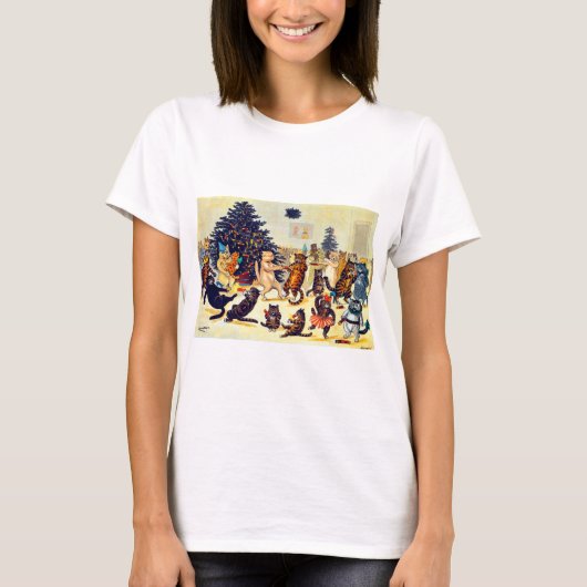 Kat's kerstfeest, Louis Wain T-shirt (Voorkant)