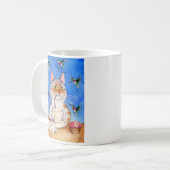 Kat's koffiepauze mok (Voorkant links)