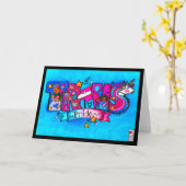 Kat's levendige letters: TRANS-Kaart Kaart (Gele Bloem)