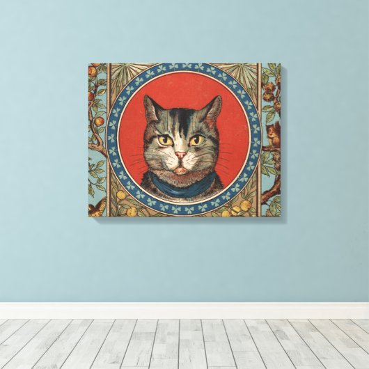 kat's Life for Kitty Cat Classic Canvas Afdruk (Insitu (Houten vloer))