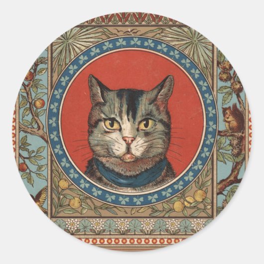  kat's Life for Kitty Cat Classic Ronde Sticker (Voorkant)