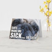 KATS MAKEN ME SICK... ZO SICK | ALLERGIE MEME KAART (Gele Bloem)