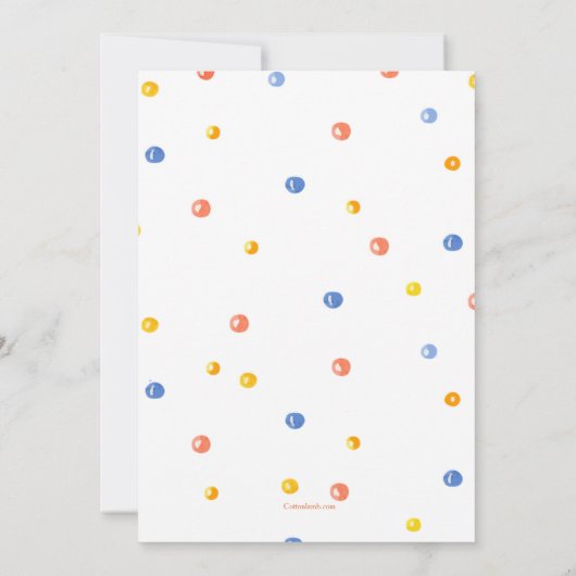 Kat's Meow Birthday Party Kaart (Achterkant)