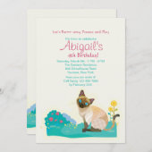 Kat's Meow Party Invitation Kaart (Voorkant / Achterkant)