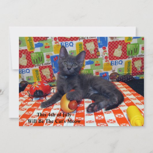 Kat's Meow - Uitnodiging BBQ Party (Voorkant)