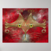 Kat's-ogen afdrukken poster (Voorkant)