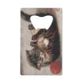 Kat's slede, een kat-speelbak van Yarn Creditkaart Flessenopener (Voorkant)