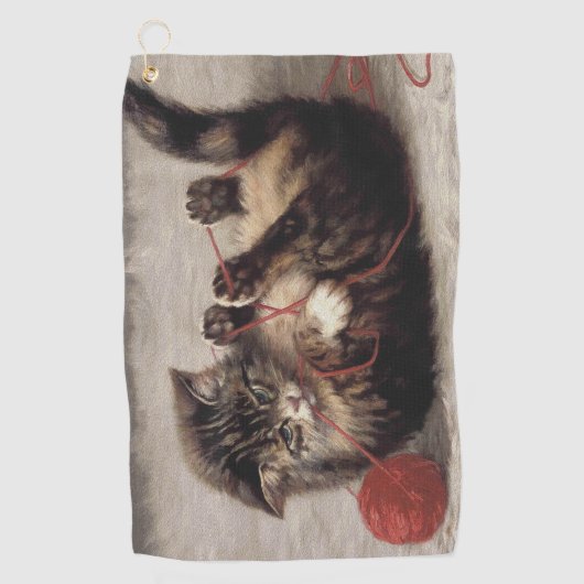 Kat's slede, een kat-speelbak van Yarn Golfhanddoek (Voorkant)