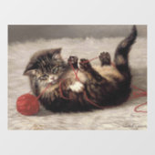 Kat's slede, een kat-speelbak van Yarn Raamsticker (Vel)