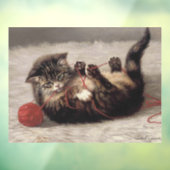 Kat's slede, een kat-speelbak van Yarn Raamsticker (Vel 3)