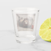 Kat's slede, een kat-speelbak van Yarn Shot Glas (Achterkant)