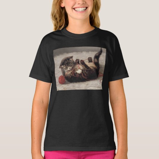 Kat's slede, een kat-speelbak van Yarn T-shirt (Voorkant)