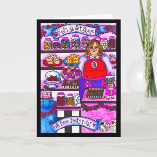 Kat's Sweet Shoppe-Kaart Kaart (Voorkant)