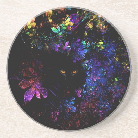 Kat's Uitzicht Sandstone Onderzetter (Voorkant)