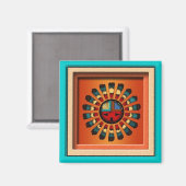 Katsina (Kachina) Zon Gezicht Magneet (Voorkant / Achterkant)