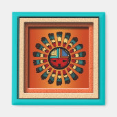 Katsina (Kachina) Zon Gezicht Magneet (Voorkant)