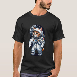 Katstronaut (#07) kat astronaut in de ruimte t-shirt