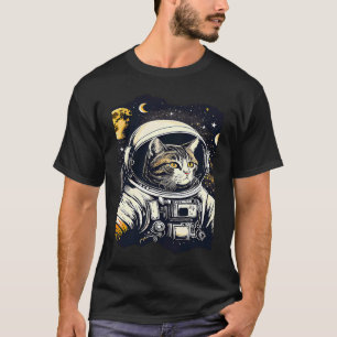Katstronaut Kat Astronaut Ruimte Illustratie 1 T-shirt