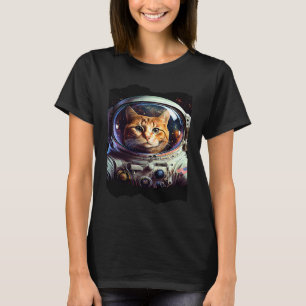 Katstronaut Kat Astronaut Ruimte Illustratie 4 T-shirt