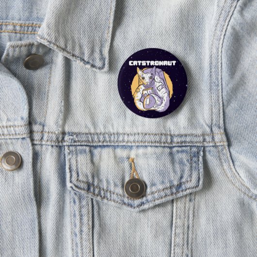 Katstronaut Kat Kosmonaut Ronde Button 5,7 Cm (In situ)
