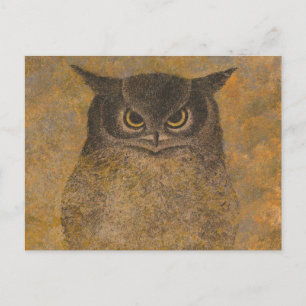 Katsuda Yukio Owl Japans Woodblock Briefkaart