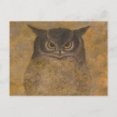 Katsuda Yukio Owl Japans Woodblock Briefkaart (Voorkant)