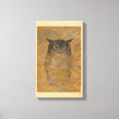 Katsuda Yukio Owl Japans Woodblock Canvas Afdruk (Voorkant)