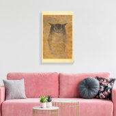 Katsuda Yukio Owl Japans Woodblock Canvas Afdruk (Insitu (Woonkamer))