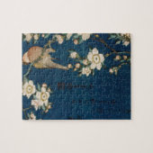 Katsushika Hokusai 葛 飾 北 Goldfinch en Cherry Tree Legpuzzel (Horizontaal)