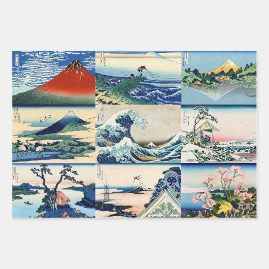 Katsushika Hokusai - 36 Gezichten op Mt Fuji-selec Inpakpapier Vel (Voorkant)