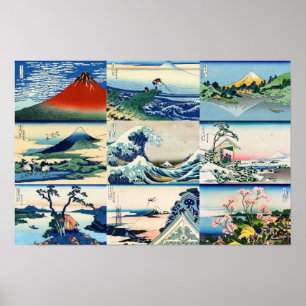 Katsushika Hokusai - 36 Gezichten op Mt Fuji Selec Poster
