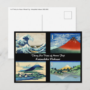 Katsushika Hokusai - 36 Uitzichten van de berg Fuj Briefkaart