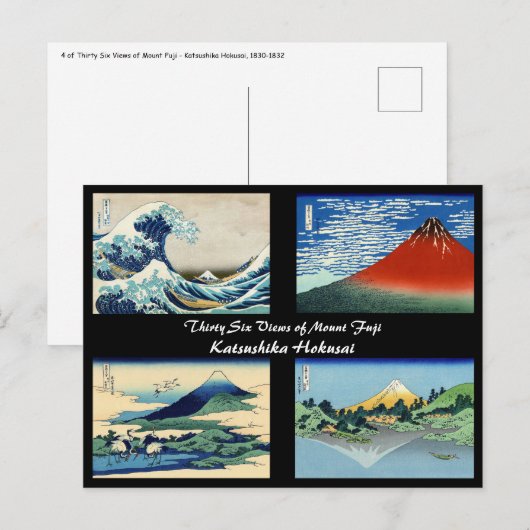 Katsushika Hokusai - 36 Uitzichten van de berg Fuj Briefkaart (Voorkant / Achterkant)
