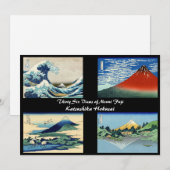 Katsushika Hokusai - 36 Uitzichten van de berg Fuj Kaart (Voorkant / Achterkant)