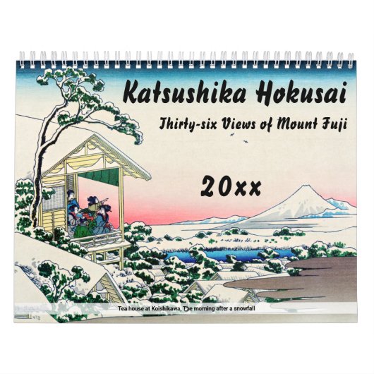 Katsushika Hokusai - 36 Uitzichten van de berg Fuj Kalender (Hoes)