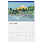 Katsushika Hokusai - 36 Uitzichten van de berg Fuj Kalender (Feb 2027)