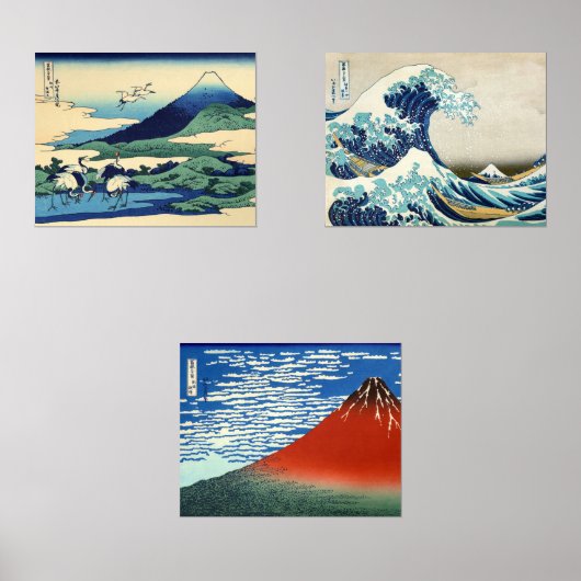 Katsushika Hokusai - 36 Uitzichten van de berg Fuj Muurkunst Sets (Voorkant)