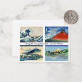 Katsushika Hokusai - 36 Uitzichten van de berg Fuj Notitiekaartje (Voorkant / Achterkant in situ)