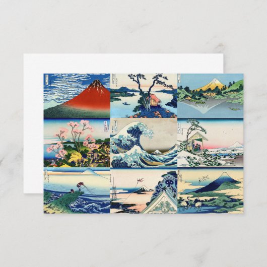 Katsushika Hokusai - 36 Uitzichten van de heer Fuj Bedankkaart (Voorkant / Achterkant)