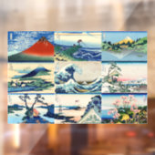 Katsushika Hokusai - 36 Uitzichten van de heer Fuj Raamsticker (Vel 2)