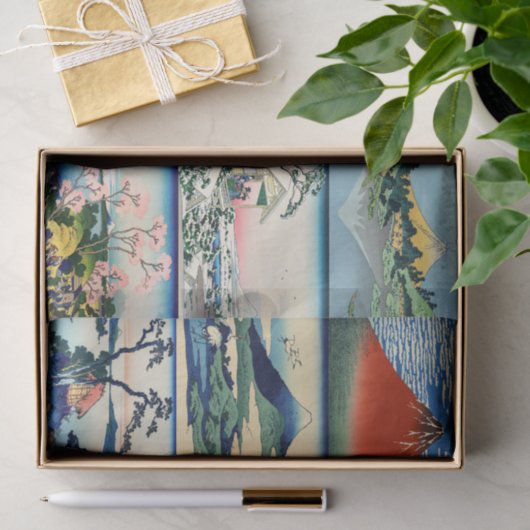 Katsushika Hokusai - 36 Uitzichten van de heer Fuj Tissuepapier (Geschenk)