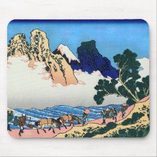 Katsushika Hokusai - Achterkant van Fuji, Minobu-r Muismat